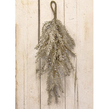 Silver Bell Glitter Pine Drop, 30